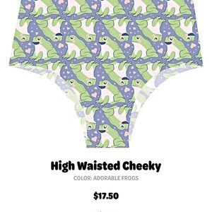 Cheek Boss Adorable Frogs High Waisted Cheeky Medium NWT